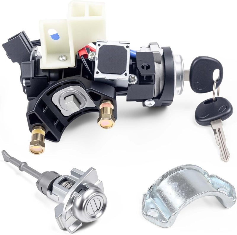 RHAOCZIYAUTO 81905-F2230 Ignition Lock Switch Assembly with Door Lock Cylinder & Keys Fit for Hyundai Elantra 2017-2020 Ignition Lock Cylinder with Housing Replace# 81910-F2130, 81970-F2B00, 81900-F2H00 - Image 1